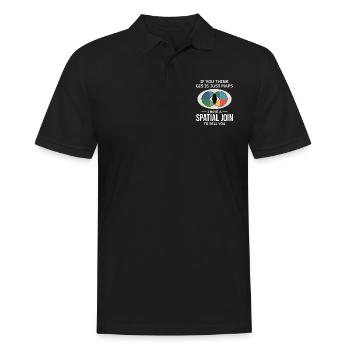 GIS Spatial Join Map Datenanalyse - Männer Poloshirt - Schwarz - Vorne - Kai (181cm)