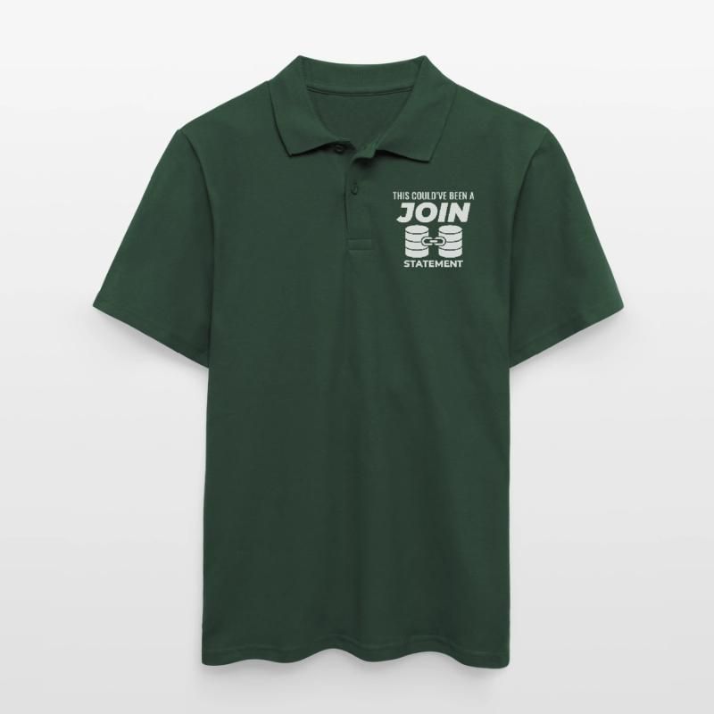 SQL Join Database Statement Programming Data Men's Polo Shirt