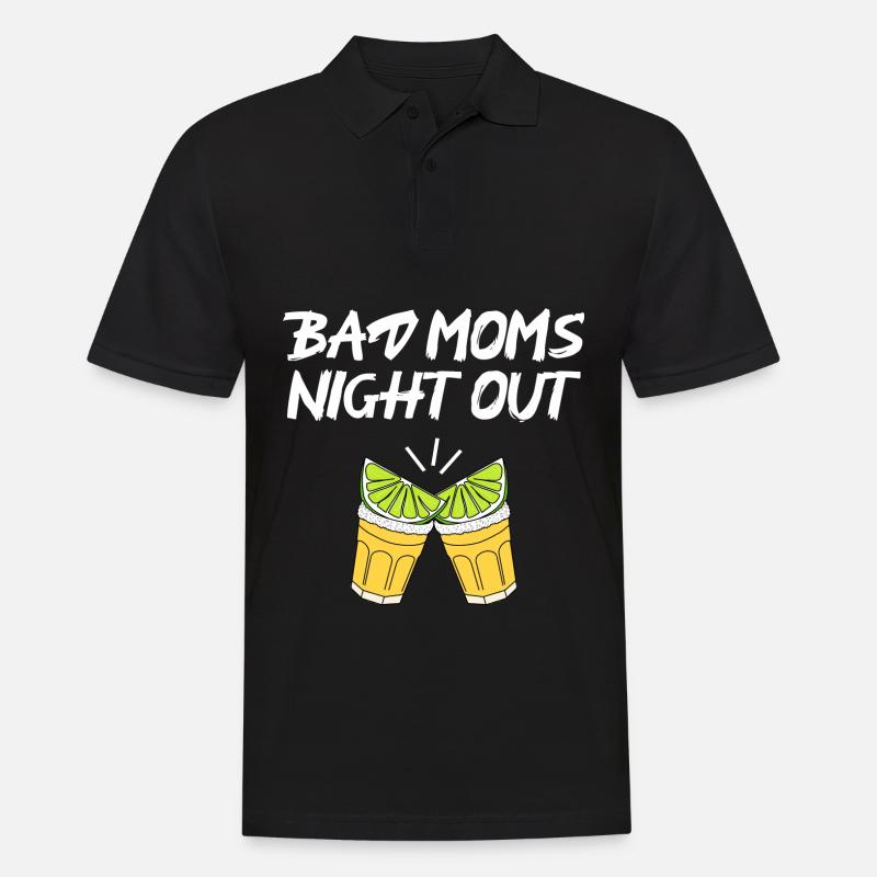 bad moms night out - Männer Poloshirt - Schwarz