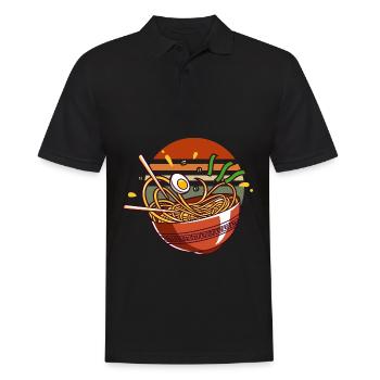 Ramen Bowl Chopsticks Japanese Noodles - Men's Polo Shirt - black - Front - Kai (181cm)