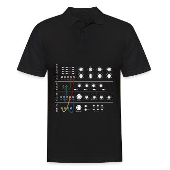 Modular Synthesizer Analog Music Producer - Men's Polo Shirt - black - Front - Kai (181cm)
