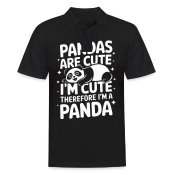 Panda Ours Panda Animal Pandas - Polo Homme - noir - Devant - Kai (181cm)