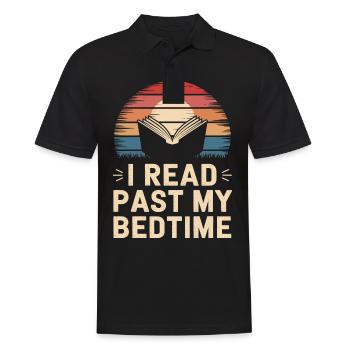Bücher Buch lesen Bücherei Bibliothek Bücherwurm - Männer Poloshirt - Schwarz - Vorne - Kai (181cm)