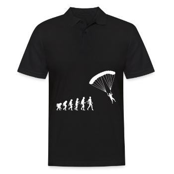 Paraglider Evolution Fallschirmspringer Sport - Männer Poloshirt - Schwarz - Vorne - Kai (181cm)