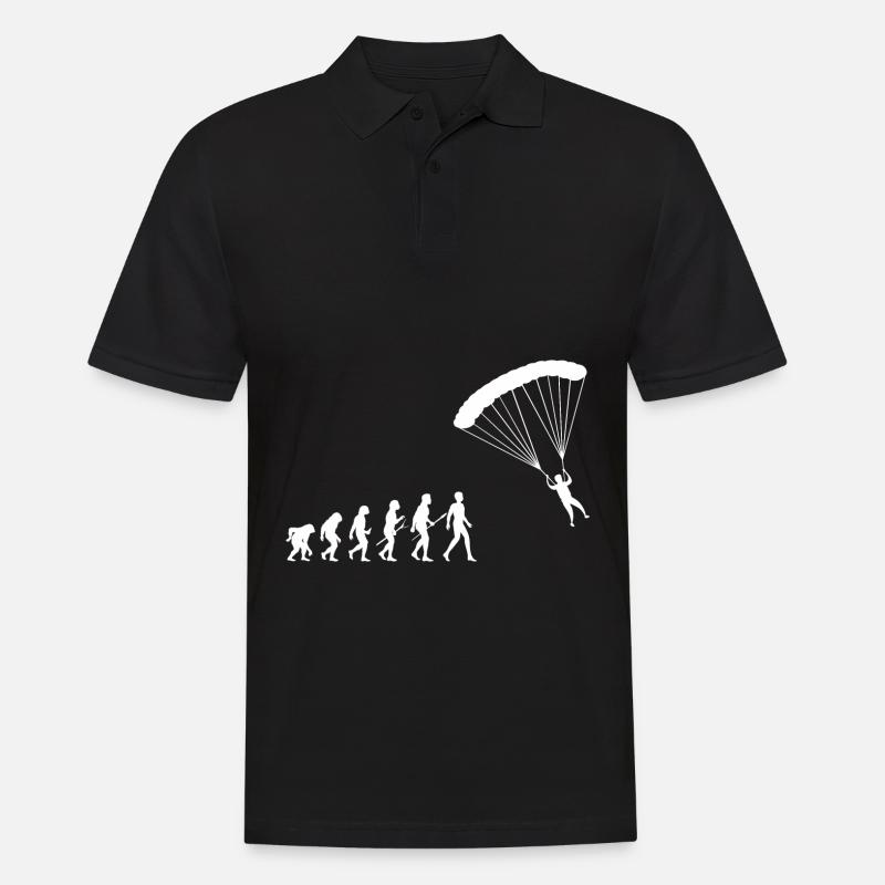 Paraglider Evolution Fallschirmspringer Sport - Männer Poloshirt - Schwarz