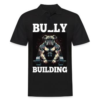 Français Bulldog Frenchie Bodybuilding Dog - Polo Homme - noir - Devant - Kai (181cm)
