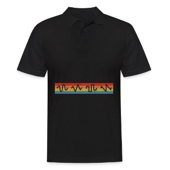 Synthesizer Audio Waveform Synth Rave Analog - Men's Polo Shirt - black - Front - Kai (181cm)