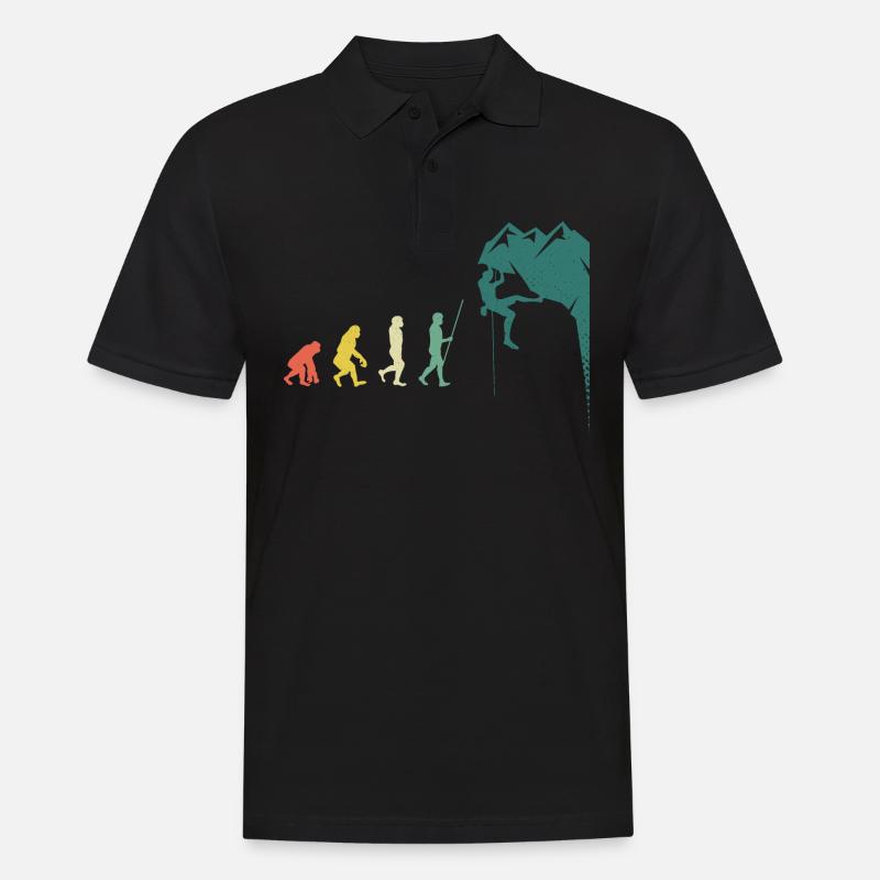 Boulderer Evolution Klettern Kletterwand - Männer Poloshirt - Schwarz