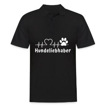 Hundeliebhaber - Männer Poloshirt - Schwarz - Vorne - Kai (181cm)