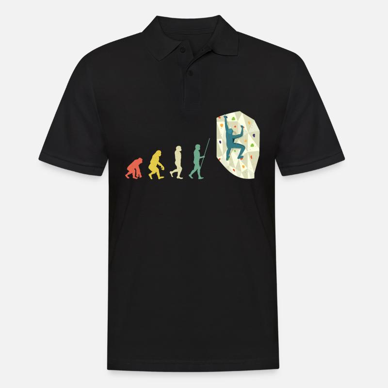 Boulderer Bouldering Evolution Cadeau - Polo Homme - noir