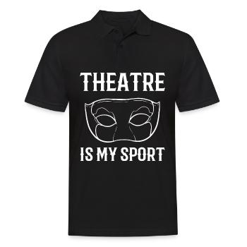 Theater Musical - Männer Poloshirt - Schwarz - Vorne - Kai (181cm)