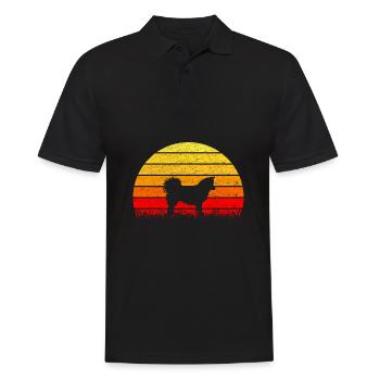 Icelandic Islandhund Shirt - Chien Silhouette - Polo Homme - noir - Devant - Kai (181cm)