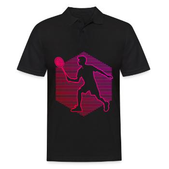 Badminton player Badminton Squash Badminton - Men's Polo Shirt - black - Front - Kai (181cm)