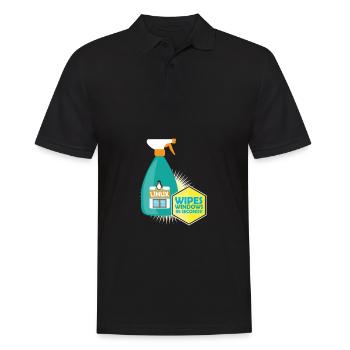 Funny Linux Penguin Tux Cleaner Gift Computer - Polo Homme - noir - Devant - Kai (181cm)