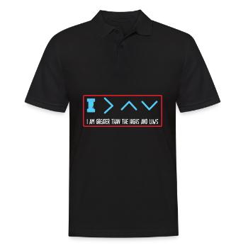 Drôle de type 1 diabète - cadeau diabétique - Polo Homme - noir - Devant - Kai (181cm)