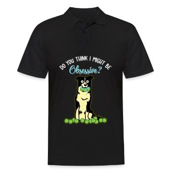 Border Collie Idée cadeau pour les propriétaires de chiens - Polo Homme - noir - Devant - Kai (181cm)