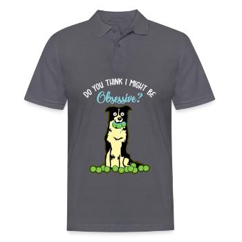 Border Collie Idée cadeau pour les propriétaires de chiens - Polo Homme - charbon - Devant - Nico (186cm)
