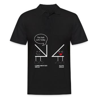 Mathématiques cours de t-shirt école angle maths blague - Polo Homme - noir - Devant - Kai (181cm)