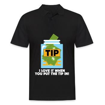 Barkeeper Geschenkidee Trinkgeld lustiger Spruch - Männer Poloshirt - Schwarz - Vorne - Kai (181cm)