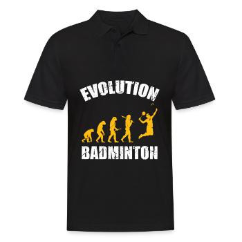 Badminton Evolution Federball Sport - Männer Poloshirt - Schwarz - Vorne - Kai (181cm)
