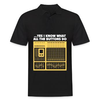 Audio Sound Engineer - Musik DJ Plattenspieler - Männer Poloshirt - Schwarz - Vorne - Kai (181cm)