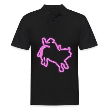 Néon Rodeo Shirt Idées Cadeaux cow-boy - Polo Homme - noir - Devant - Kai (181cm)