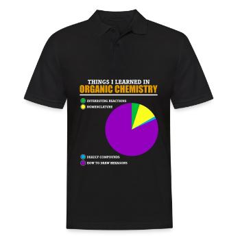 Funny organic chemistry pun for chemists - Men's Polo Shirt - black - Front - Kai (181cm)