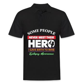 Epilepsy awareness - I love my child - Men's Polo Shirt - black - Front - Kai (181cm)