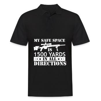 Militaire vétéran sniper - Polo Homme - noir - Devant - Kai (181cm)