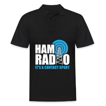 Ham Radio Its A Contact Sport Funny Ham Radio Quot - Polo Homme - noir - Devant - Kai (181cm)