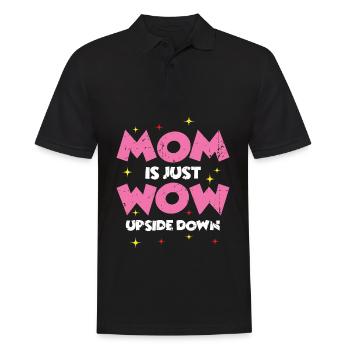 Fête des Mères Idée de cadeau MoM bedeuted Wow - Polo Homme - noir - Devant - Kai (181cm)