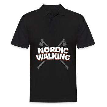 Pole walking - Men's Polo Shirt - black - Front - Kai (181cm)