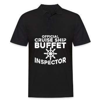 Buffet Inspektor Lustiges Kreuzfahrtschiff Shirt - Männer Poloshirt - Schwarz - Vorne - Kai (181cm)