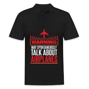Funny Pilot and Aircraft Giftss - Polo Homme - noir - Devant - Kai (181cm)