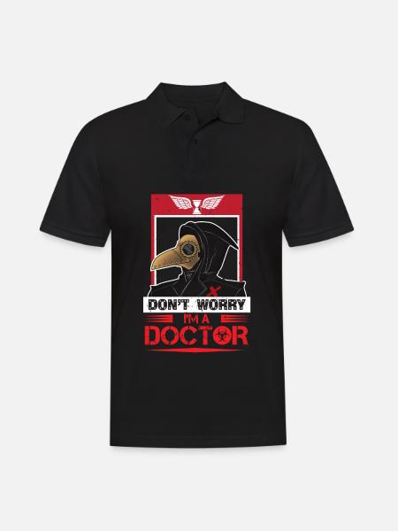 Vintage Plague Doctor Goggles Steampunk Apocalypse - Männer Poloshirt - Schwarz