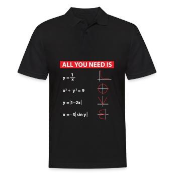 Mathe Algebra Mathematik Lehrer Geschenkidee - Männer Poloshirt - Schwarz - Vorne - Kai (181cm)