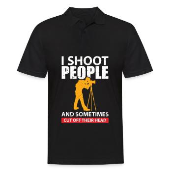 Photographer Funny gift idea for photographers - Men's Polo Shirt - black - Front - Kai (181cm)
