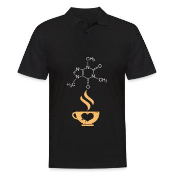 Koffein Molekül Kaffee Wissenschaft Nerd - Männer Poloshirt - Schwarz - Vorne - Kai (181cm)