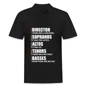 Funny Music Choir Singer Funny - Men's Polo Shirt - black - Front - Kai (181cm)
