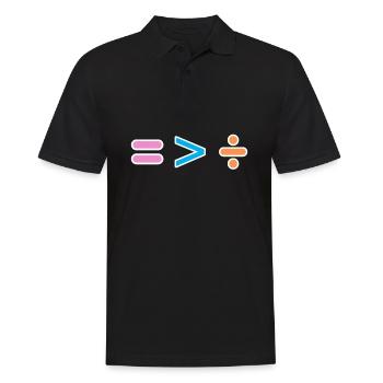 Equal is greater than divided - equality - Men's Polo Shirt - black - Front - Kai (181cm)