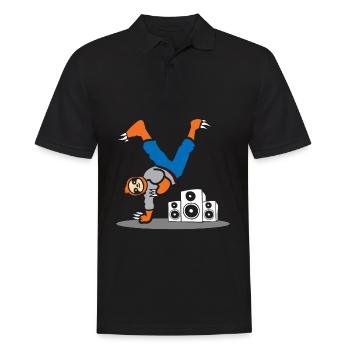 Faultier Urban Street Break Dance Kostüm Musik - Männer Poloshirt - Schwarz - Vorne - Kai (181cm)