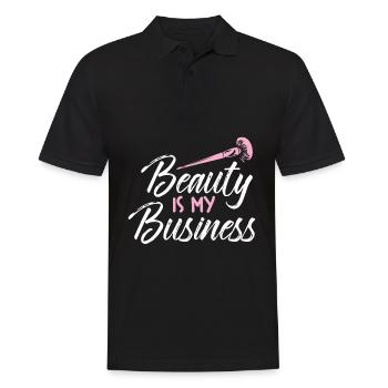 Schönheit ist mein Beruf Make-up Kosmetikerin - Männer Poloshirt - Schwarz - Vorne - Kai (181cm)