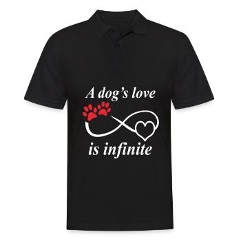 The love of a dog is infinite four paws - Men's Polo Shirt - black - Front - Kai (181cm)