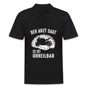 Motorrad Leidenschaft Arzt sagt es ist unheilbar - Männer Poloshirt - Schwarz - Vorne - Kai (181cm)