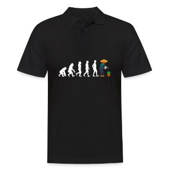 Gärtner Evolution Garten Pflege Gießkanne Rasen - Männer Poloshirt - Schwarz - Vorne - Kai (181cm)