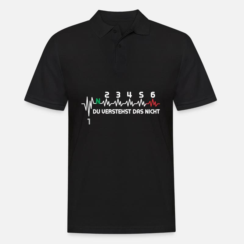 Motorrad Herzschlag Puls Du Verstehst das nicht - Männer Poloshirt - Schwarz