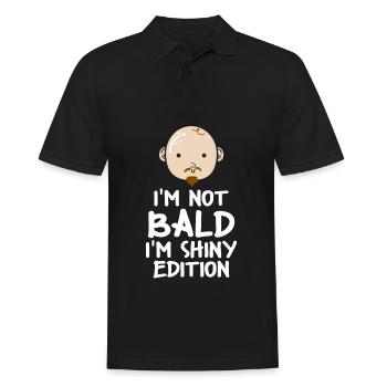 Nicht Kahl glänzende Ausgabe Glatzkopf Glatze - Männer Poloshirt - Schwarz - Vorne - Kai (181cm)