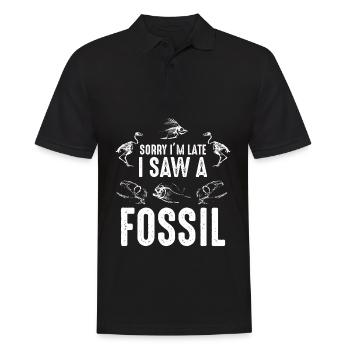 Collectionneur de fossiles - Archéologue Fossile - Polo Homme - noir - Devant - Kai (181cm)