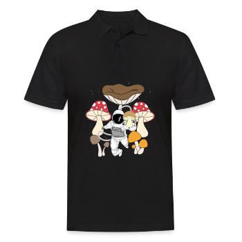 Espace Astronaute Festival magique de champignons - Polo Homme - noir - Devant - Kai (181cm)