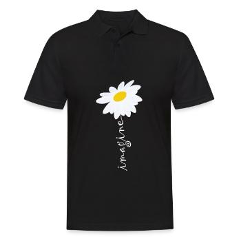 Imagine Daisy Flower - Men's Polo Shirt - black - Front - Kai (181cm)